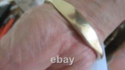 9ct yellow gold SOLID Torque Bangle Bracelet Cuff 74g+