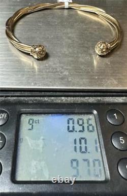 9ct yellow gold bangle 10.1g (sh22809l)