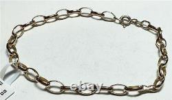 9ct yellow gold belcher bracelet 1.9g