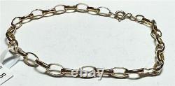 9ct yellow gold belcher bracelet 1.9g