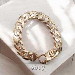 9ct yellow gold curb bracelet 8.5 inches 48.2g