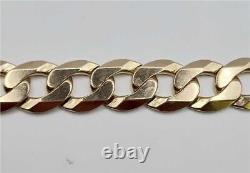 9ct yellow gold curb bracelet 8.5 inches 48.2g