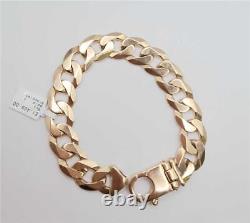 9ct yellow gold curb bracelet 8.5 inches 48.2g