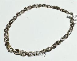 9ct yellow gold diamond bracelet 1.9g