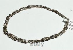 9ct yellow gold diamond bracelet 1.9g