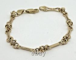 9ct yellow gold fancy link bracelet 6.8 grams 7 inches 4.5mm wide Hallmarked