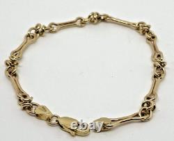 9ct yellow gold fancy link bracelet 6.8 grams 7 inches 4.5mm wide Hallmarked