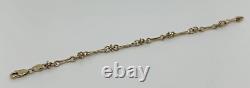 9ct yellow gold fancy link bracelet 6.8 grams 7 inches 4.5mm wide Hallmarked
