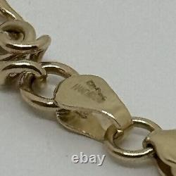 9ct yellow gold fancy link bracelet 6.8 grams 7 inches 4.5mm wide Hallmarked