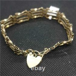 9ct yellow gold gate bracelet