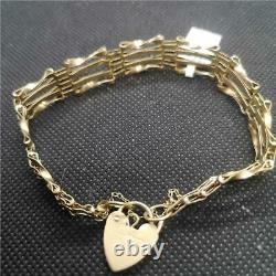 9ct yellow gold gate bracelet