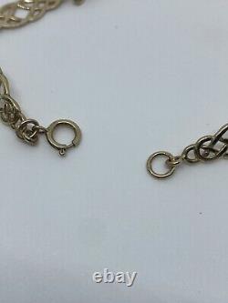 9ct yellow gold ornate greetion style vintage bracelet 3.7 grams 6.2mm wide