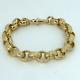 9ct Yellow Gold Plain And Patterned Belcher Bracelet English Hand Made 20.2 Gr