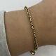 9ct Yellow Gold Spiga Bracelet 3.8mm Links 4.3 Grams 8 Inches Hallmarked