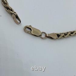 9ct yellow gold spiga bracelet 3.8mm links 4.3 grams 8 inches Hallmarked
