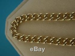 9k 9ct SOLID GOLD Curb Bracelet. Understated Charm. 5.4mm 19cm 14.88g