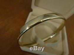 9k 9ct Solid Gold Bangle. Hollow, dented. 6.5mm 6.3cm 9.03g