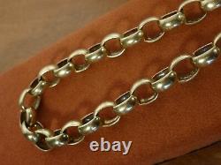 9k 9ct Solid Gold Vintage Belcher Heart Bracelet. 7.5mm, 21.5cm 17.17g