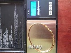 9k Hallmarked Gold Bangle With Diamond 4.41 Gram