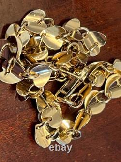 A Beautiful 9ct Gold Heart Bracelet