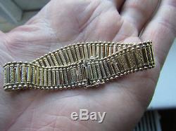 A Gorgeous vintage LADIES solid 9ct GOLD BRACELET 7 inch Safety Clasps in Vgc
