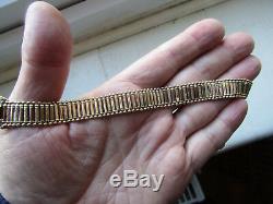 A Gorgeous vintage LADIES solid 9ct GOLD BRACELET 7 inch Safety Clasps in Vgc