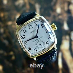 A STUNNING VINTAGE 1936 GENTS ROLEX IN SOLID 9ct GOLD RETAILED BY CAMERER CUSS