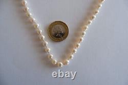 A Vintage Cream Luster Cultured Pearl Necklace & Bracelet, 9ct Clasp C1970's