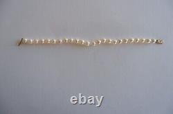 A Vintage Cream Luster Cultured Pearl Necklace & Bracelet, 9ct Clasp C1970's