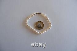 A Vintage Cream Luster Cultured Pearl Necklace & Bracelet, 9ct Clasp C1970's