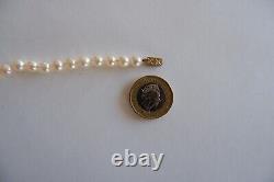 A Vintage Cream Luster Cultured Pearl Necklace & Bracelet, 9ct Clasp C1970's