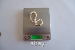 A Vintage Cream Luster Cultured Pearl Necklace & Bracelet, 9ct Clasp C1970's