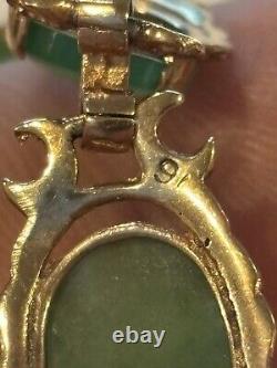 Amazing Vicorian 9ct gold Jade bracelet In Beautiful Condition. 12.4 gr