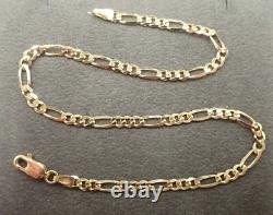 Anklet 9ct Gold BRACELET 10 3.7 grams Fully Hallmarked Solid 9ct Gold Figaro