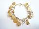 Antique 18ct Gold Charm Bracelet With 18 9ct Charms