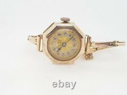Antique 1920s Gold Windup Watch Dunklings Melbourne Swiss Made 9ct Gold Preloved