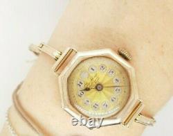 Antique 1920s Gold Windup Watch Dunklings Melbourne Swiss Made 9ct Gold Preloved