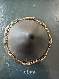 Antique 9Ct Textured Gold Shaped Gate Bracelet Heart Clasp 6.5gr 18Cm