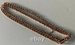 Antique 9ct Gold Bracelet Made From Albert Pocket Watch Chain Dog Clip Fastener