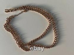 Antique 9ct Gold Bracelet Made From Albert Pocket Watch Chain Dog Clip Fastener