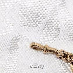 Antique 9ct ROSE GOLD Bracelet Albert T-Bar 9k Fancy Trombone Links 9 11.9 g
