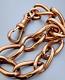 Antique 9ct Rose Gold Albert Chain Bracelet With Dog Clip 7.5inch 18 Grams