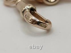 Antique 9ct Rose Gold Graduated Albert Curb Link Bracelet With Dog Clip Fastener