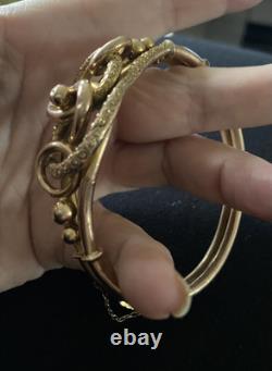 Antique 9ct Rose Gold Stunning Bangle