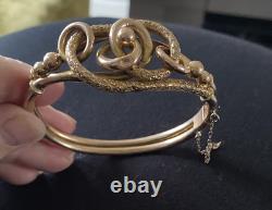 Antique 9ct Rose Gold Stunning Bangle
