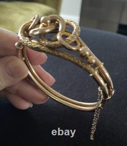 Antique 9ct Rose Gold Stunning Bangle