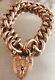 Antique 9ct Rose Gold Patterned Chunky Charm Bracelet Victorian 30g