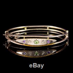 Antique Edwardian Suffragette 9ct Gold Bangle Circa 1910