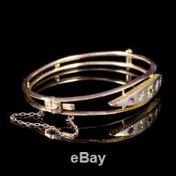 Antique Edwardian Suffragette 9ct Gold Bangle Circa 1910