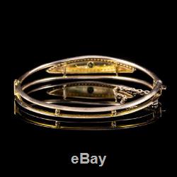 Antique Edwardian Suffragette 9ct Gold Bangle Circa 1910